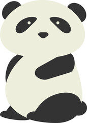 Cute cartoon wild life animal panda