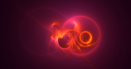 3D rendering abstract multicolor technology fractal light background