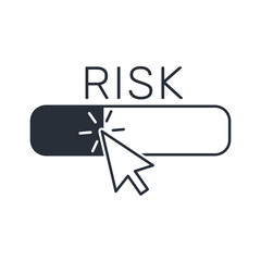 Risk setting. Vector linear icon isolated on white background.