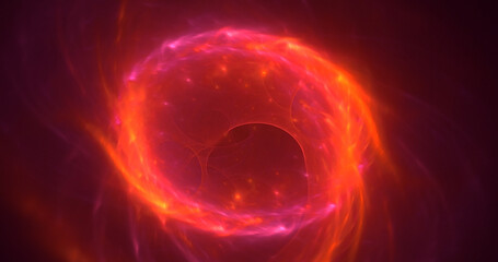 3D rendering abstract multicolor technology fractal light background