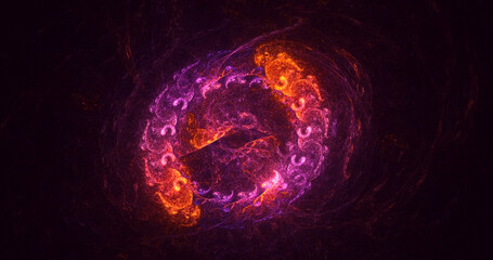 3D rendering abstract circle light background