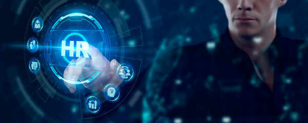 Business, Technology, Internet and network concept. Human Resources HR management concept.