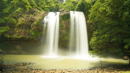 Waterfall at geopark ciletuh