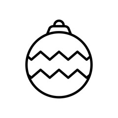 christmas ball - ornament icon vector design template in white background