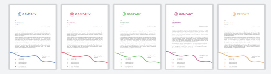 Professional Letterhead Template Set corporate modern letterhead design template with creative modern letter head design template for your project. letterhead, letter head, Business letterhead design.