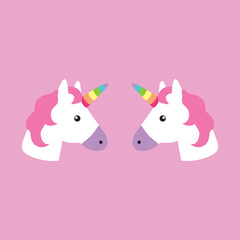 Unicorn portrait decor kids room print