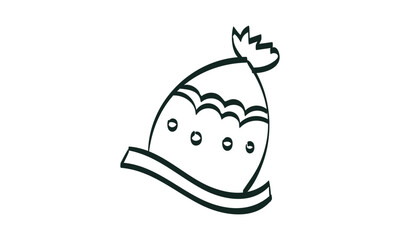 Hygge sticker in flat design. Comfortable hygge doodle illustration.