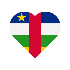 Obraz premium Central African Republic vector flag heart icon