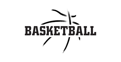 Basketball ball icon on white background