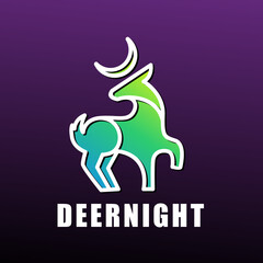 deer colorful logo design