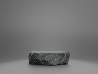 Naklejka premium Empty podium backdrop for product display with Terrazzo texture.