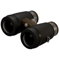 Binoculars illustration in 3D design