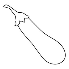 eggplant outline vector illustration