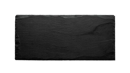 Empty  black slate board isolated on white background.
