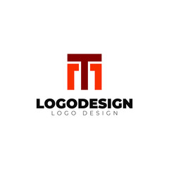 TM letter logo design minimal and modern logotype vector template