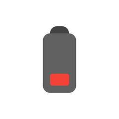 Obraz premium Low battery icon in flat style about camera, use for website mobile app presentation