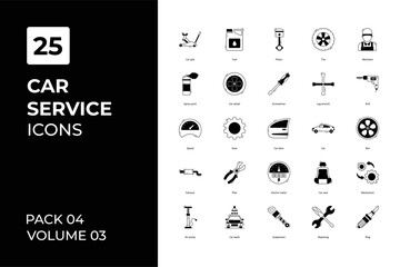 Car service icons collection. Set vector line with elements for mobile concepts and web apps. Collection modern icons.