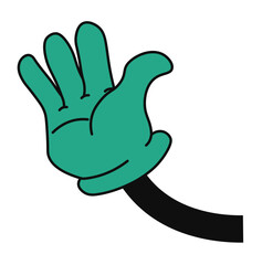 Hand gesture, giving high five or greeting, waving