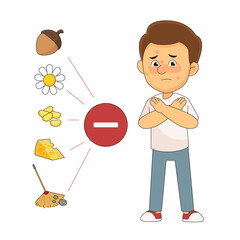 Young Man with Allergy Symptoms