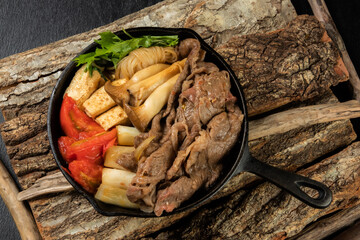 高級和牛ですき焼き Sukiyaki of high-quality Japane beef
