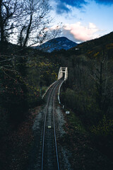 Fototapeta premium railway in the mountains