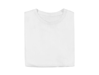 Isolated fold white blank fold T-shirt product for design concept mock up. - 529967633