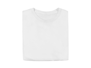 Isolated fold white blank fold T-shirt product for design concept mock up.