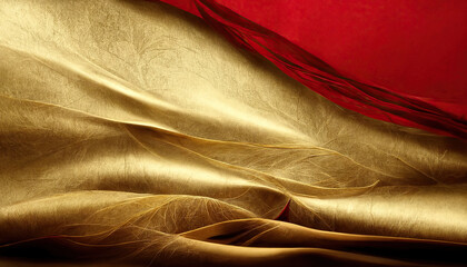 Luxury elegant gold and red background. Digital 3d illustration