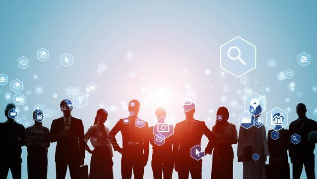 Multinational people and business technology