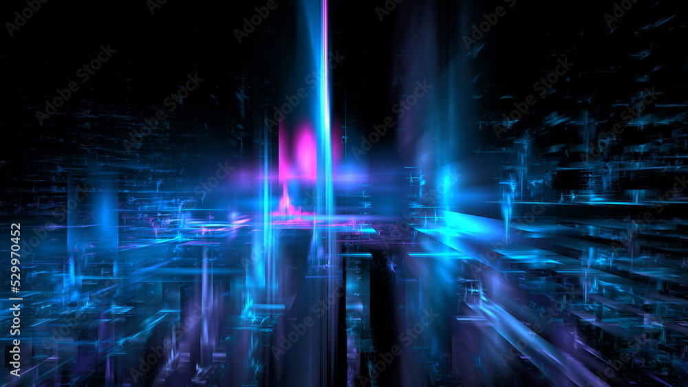 Poster digital cloud computing, information transfer. abstract technology big data background concept. moti