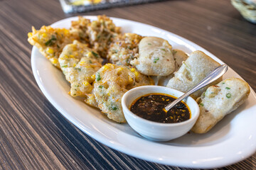 Popular Indonesian Appetizer Food - Gorengan Platter