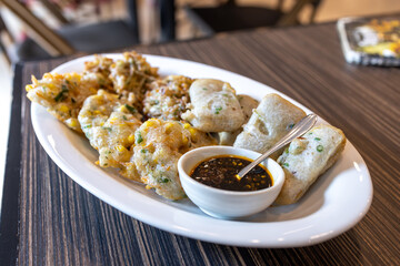 Popular Indonesian Appetizer Food - Gorengan Platter
