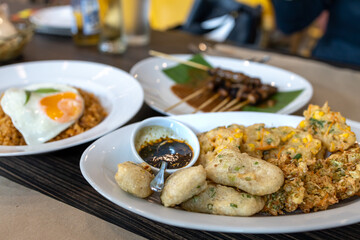 Popular Indonesian Appetizer Food - Gorengan Platter