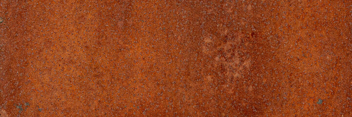 Rust of metals.Corrosive Rust on old iron with a hole. Rusted orange painted metal wall. Rusty...