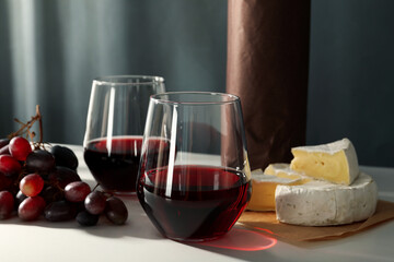 Concept of tasty and delicious alcohol drink, wine