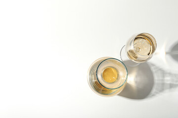 Concept of delicious alcohol drink, wine, space for text