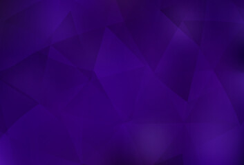 Obraz premium Dark Purple vector triangle mosaic background.