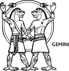 Fototapeta na wymiar Zodiac sign Gemini