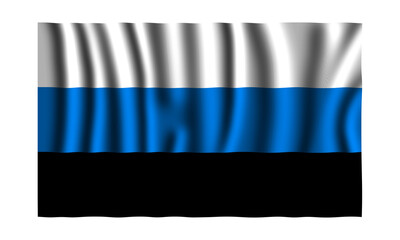 Estonia flag in beautiful waving 3d illustration