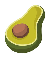 Tasty vegetable, avocado veggie healthy food icon