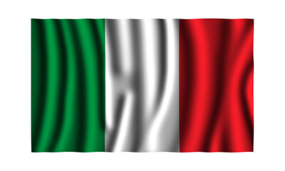 Italy flag in beautiful 3d illustration