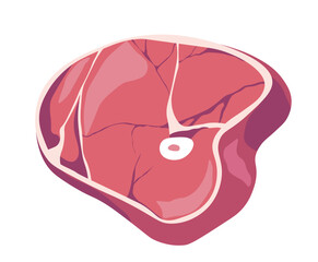 Raw piece of steak meat, beef or pork product
