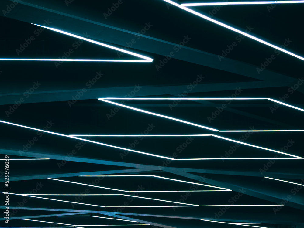 Aufkleber neon light line pattern technology futuristic background