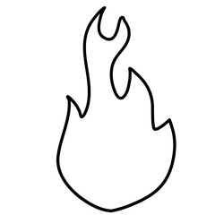  blazing hot fire Hand drawn