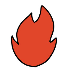  blazing fire Hand drawn icon