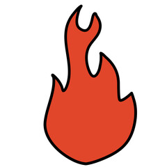  blazing fire Hand drawn icon