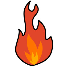  blazing fire Hand drawn icon