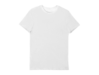 Isolated white blank T-shirt product for design concept mock up.