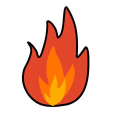  blazing fire Hand drawn icon