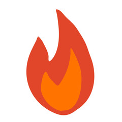  blazing hot fire Hand drawn icon